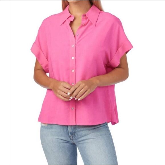 Crosby By Mollie Burch Foster Top Bubblegum Pink - Picture 9 of 9